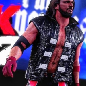 WWE 2K22 AJ Styles P1 Black Leather Vest