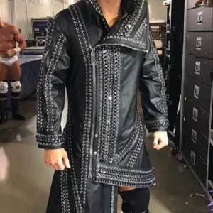 WWE 2K22 The Miz Black Leather Coat