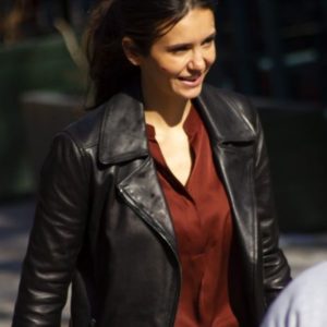 The Bricklayer Nina Dobrev Black Leather Jacket
