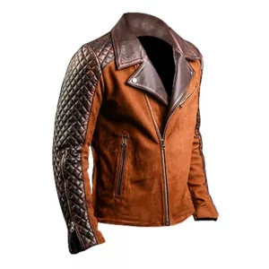 Men`s Leather Jacket Retro Cafe Racer Biker Motorcycle 100% Real Genuine Leather