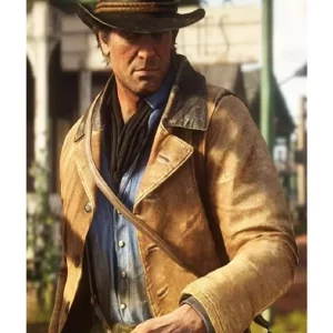 Red Dead Redemption II Roger Clark Brown Leather Jacket