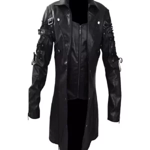 Steampunk Gothic Cosplay Trench  Leather Coat