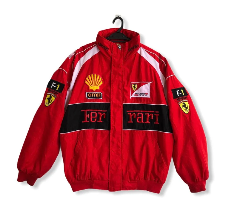 Rare Vintage Ferrari Racing Team Jacket Big Logo