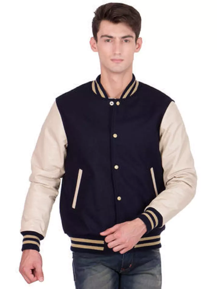 Leather Casual Wear Men's Varsity Jacket