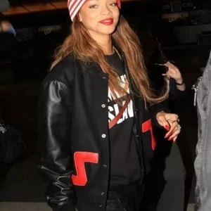 Rihanna Heart Shaped Varsity Jacket