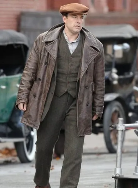 BEN AFFLECK LIVE BY NIGHT LEATHER TRENCH COAT