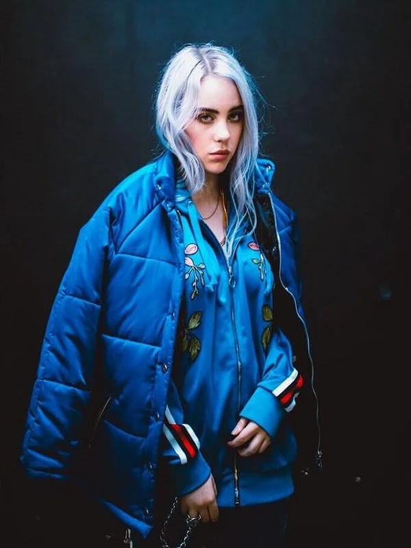 Billie Eilish Blue Puffer Jacket