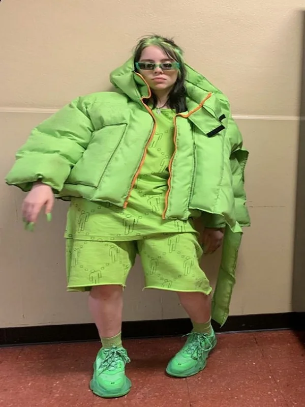 Billie Eilish Lime Green Puffer Jacket