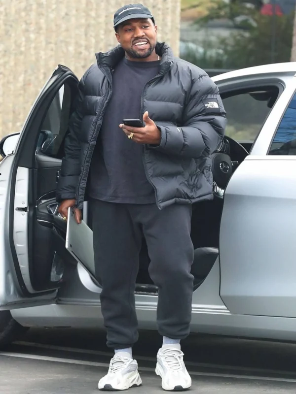 American Rapper Kanye west Black Puffer Jacket