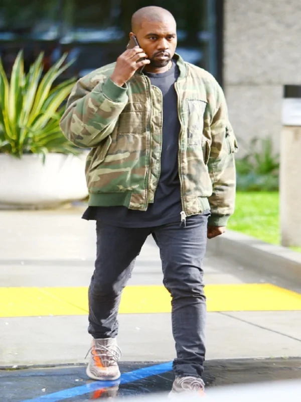 American Rapper Kanye West Cotton Army Jacket