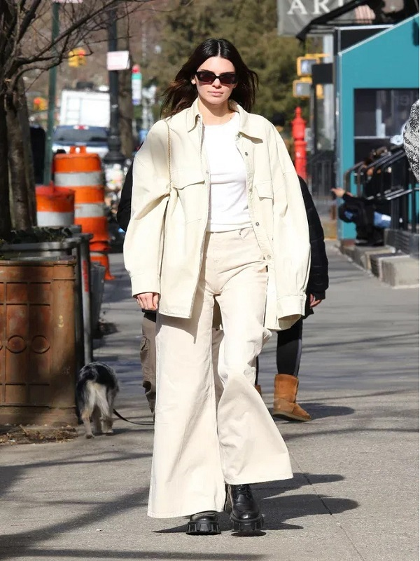 Kendall Jenner Beige Coat