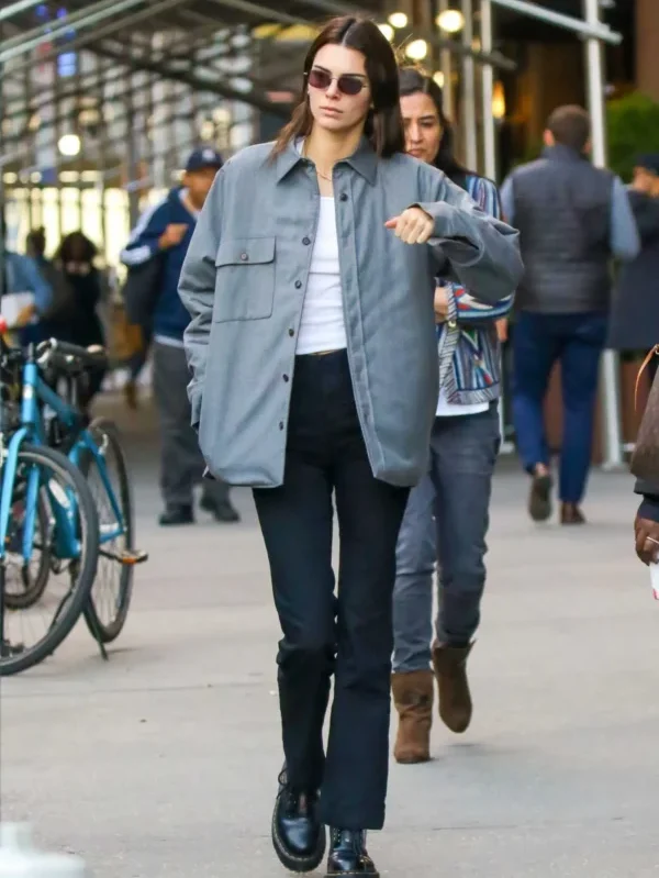 Kendall Jenner Grey Cotton Jacket