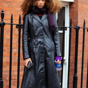 Modish Fashion Ladies Black Leather Coat