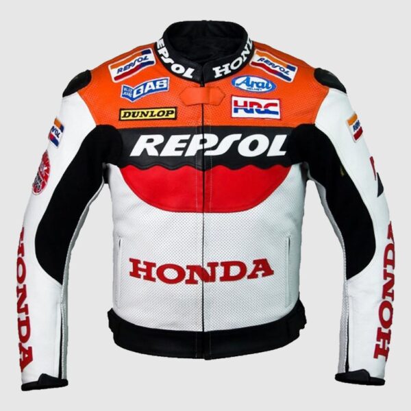 Leather Honda Repsol Motorcycle Racing Jacket