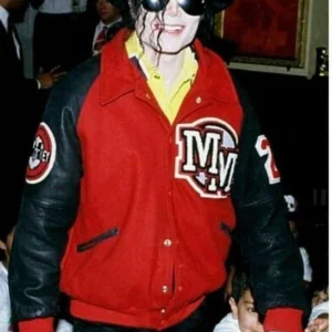 Michael Jackson Mickey Mouse Wool Varsity Jacket