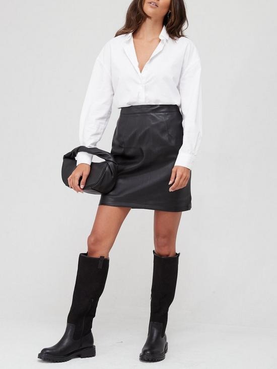 PU Mini Skirt - Black