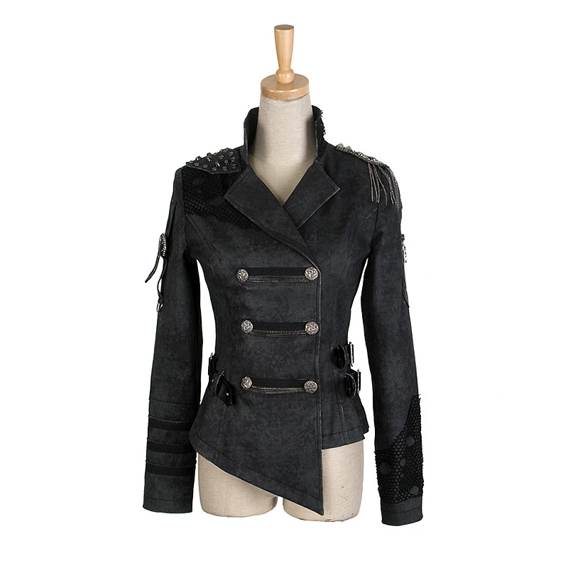 Women Steampunk Vintage Motorcycle Jacket