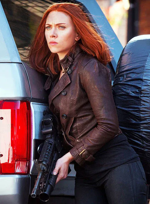 Scarlett Johansson The Winter Soldier Genuine Leather Jacket