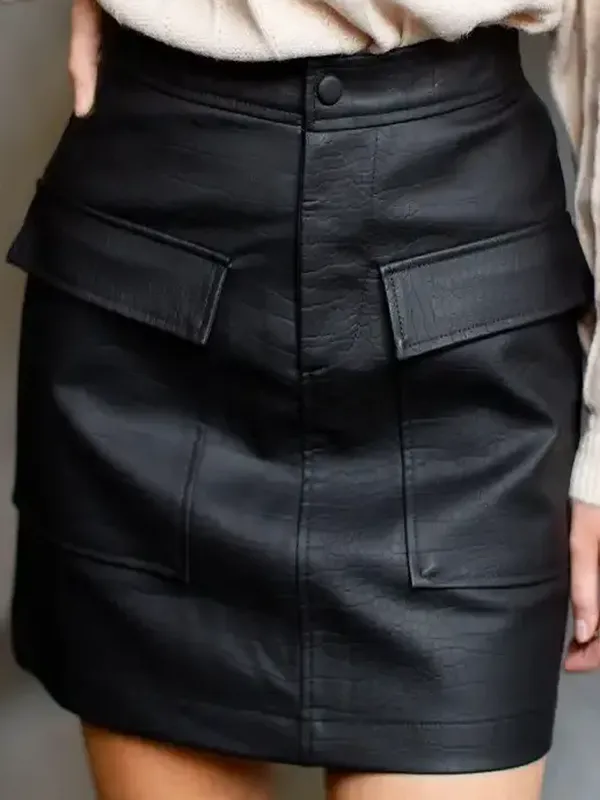 Steve Madden Women’s Vegan Leather Too Late Miniskirt