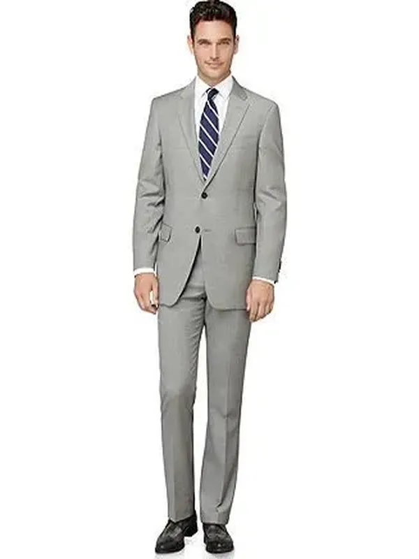 Tommy Hilfiger Mens Sharkskin Formal Suit