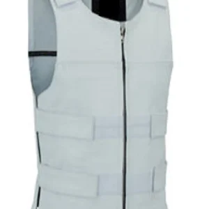 White Style Leather Vest For Bikers Club