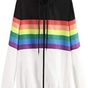 Women's Fashion Casual Patchwork Hooded