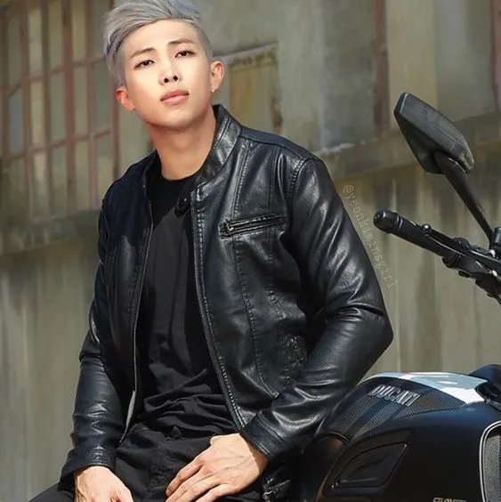 BTS Namjoon Black Leather Jacket