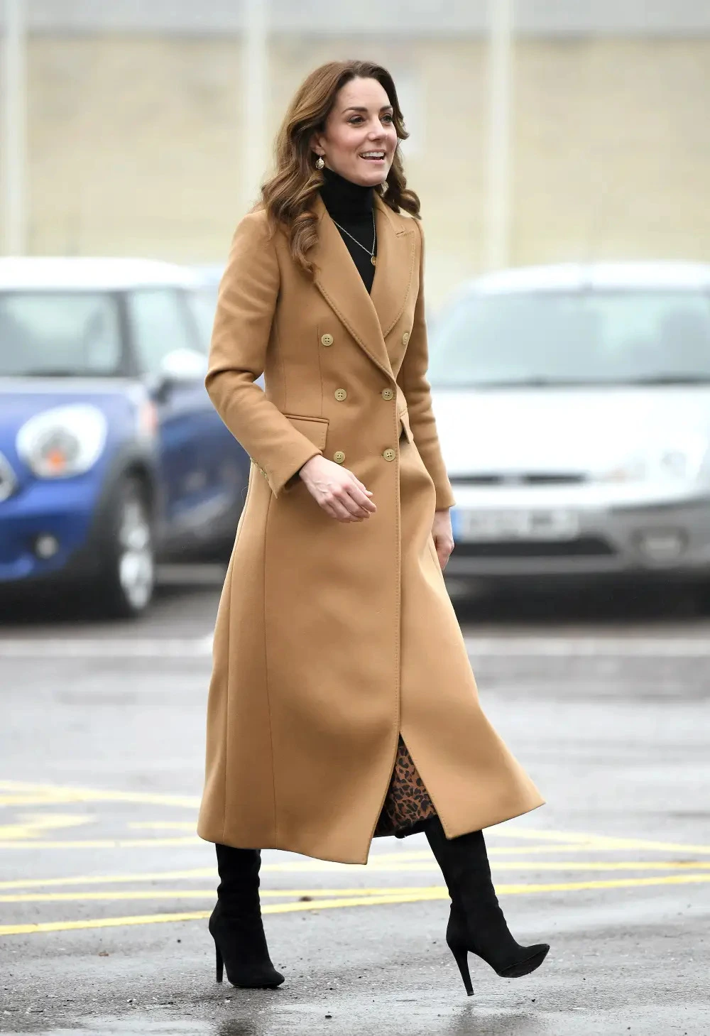 Kate Middleton Camel Wool Trench Coat