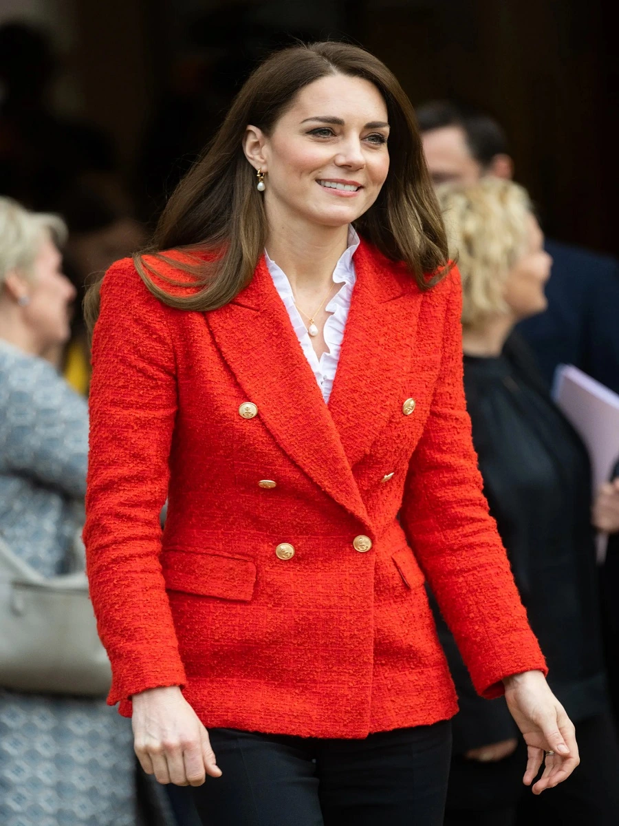 Princess Kate Middleton Orange Coat