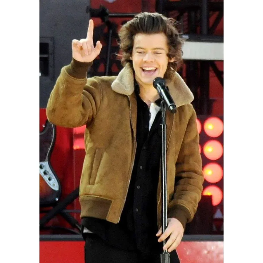 Harry Styles Bomber Leather Jacket