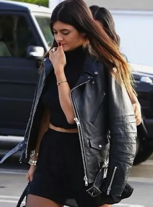 Kylie Jenner Black Leather Jacket