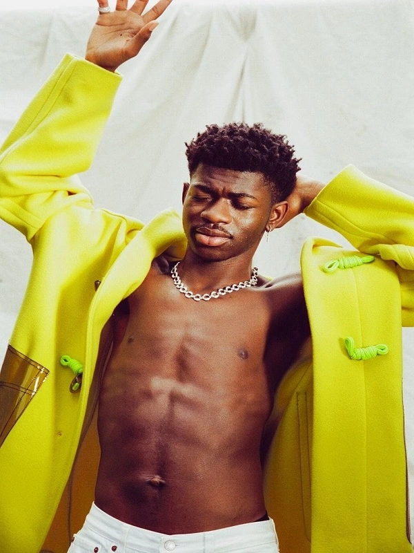 Lil Nas X Yellow Faux Leather Jacket.
