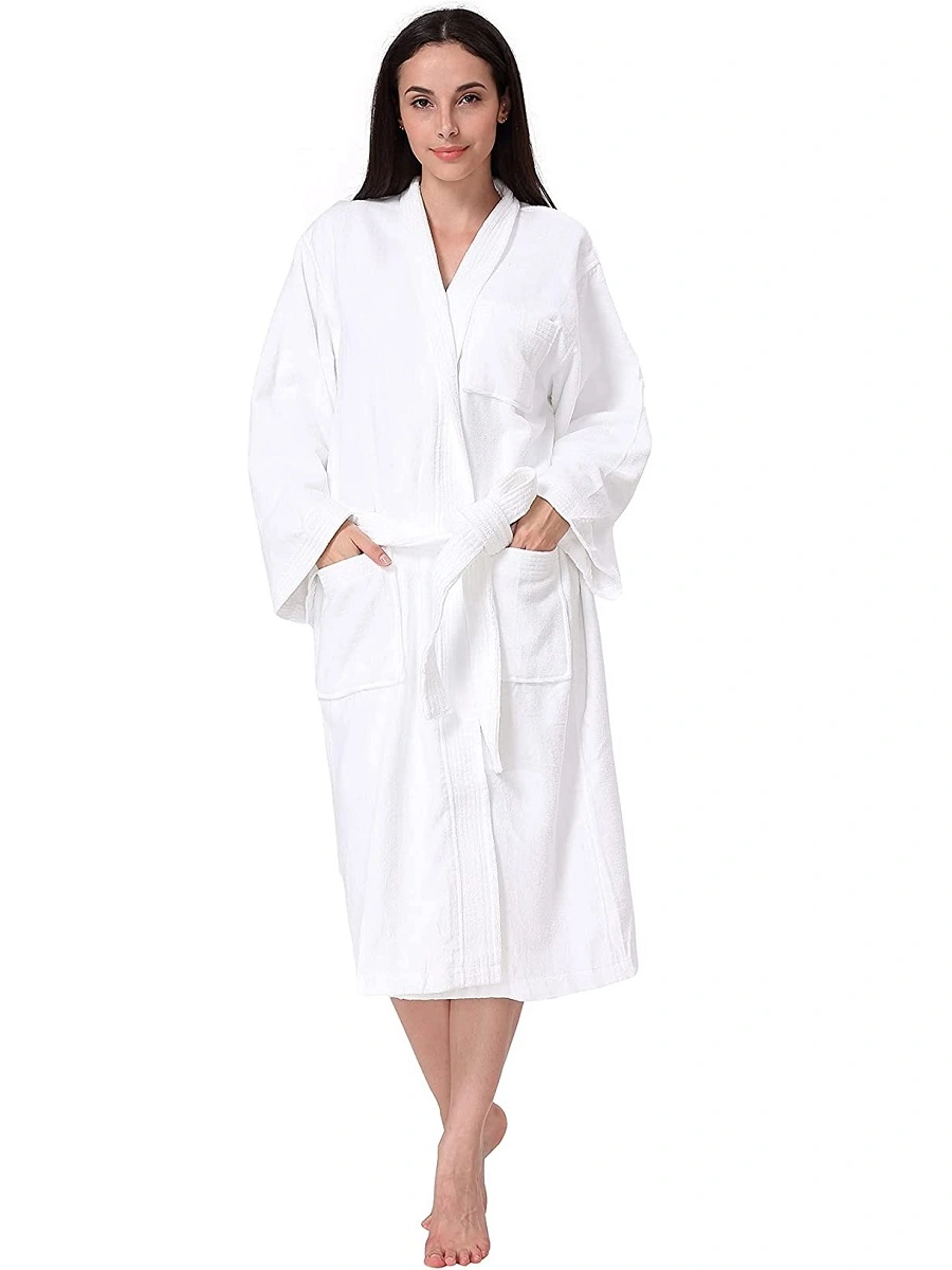 Women's & Men's Robe Plush Spa White Bathrobe