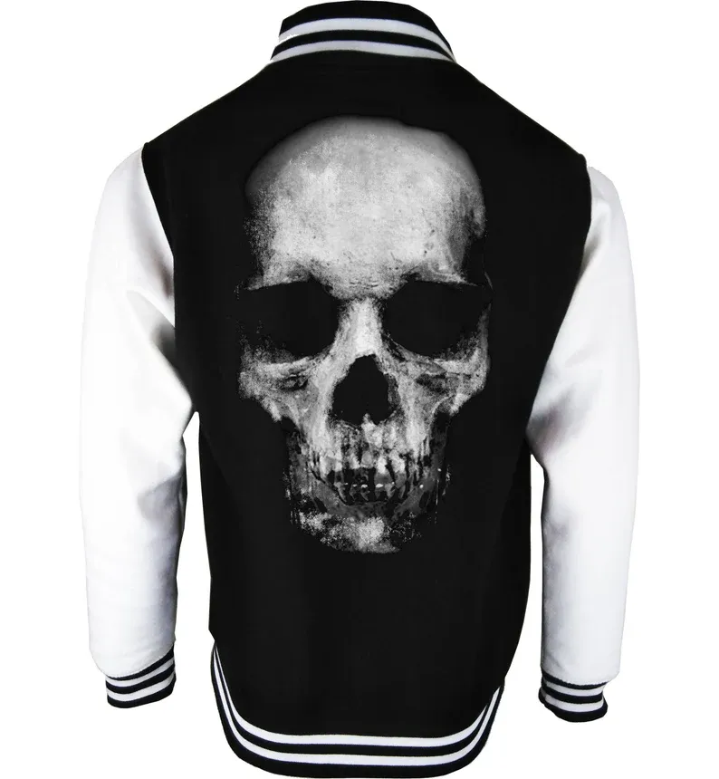 Skull Varsity Jacket goth