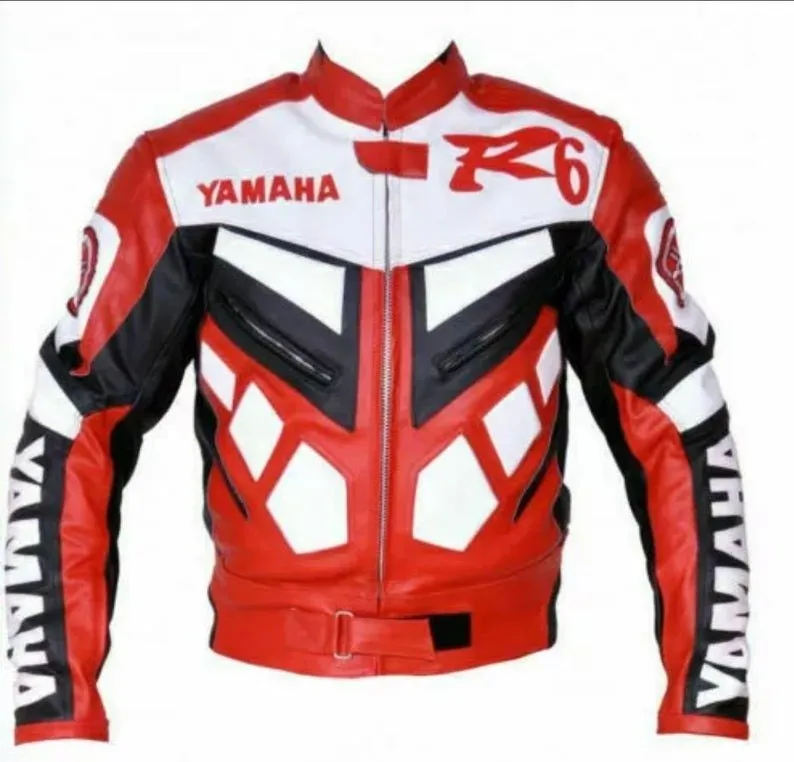 Yamaha Red Motorcycle Leather Jacket