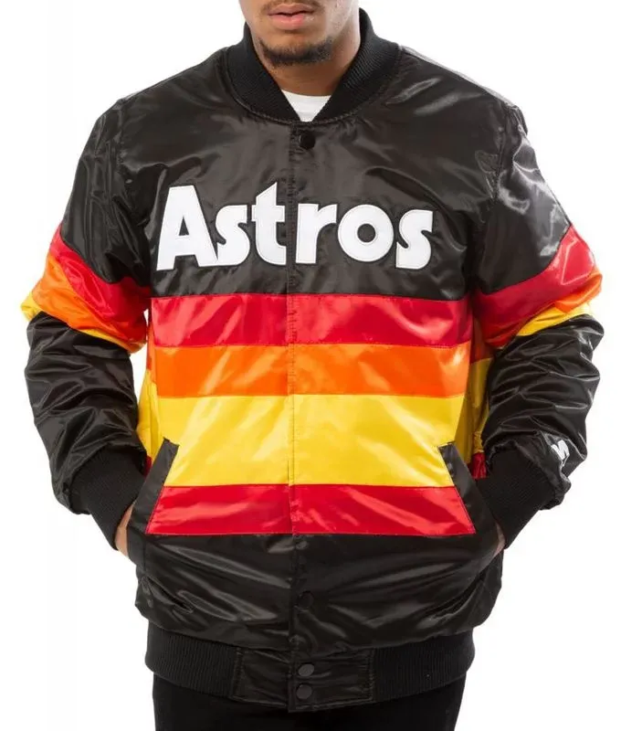 Men's Astros Colorful Bomber Jacket