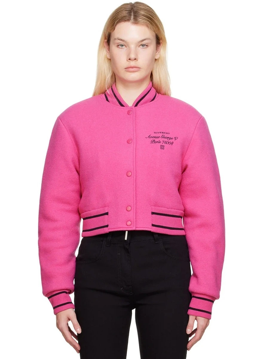 Women Avenue George Pink Bomber Jacket