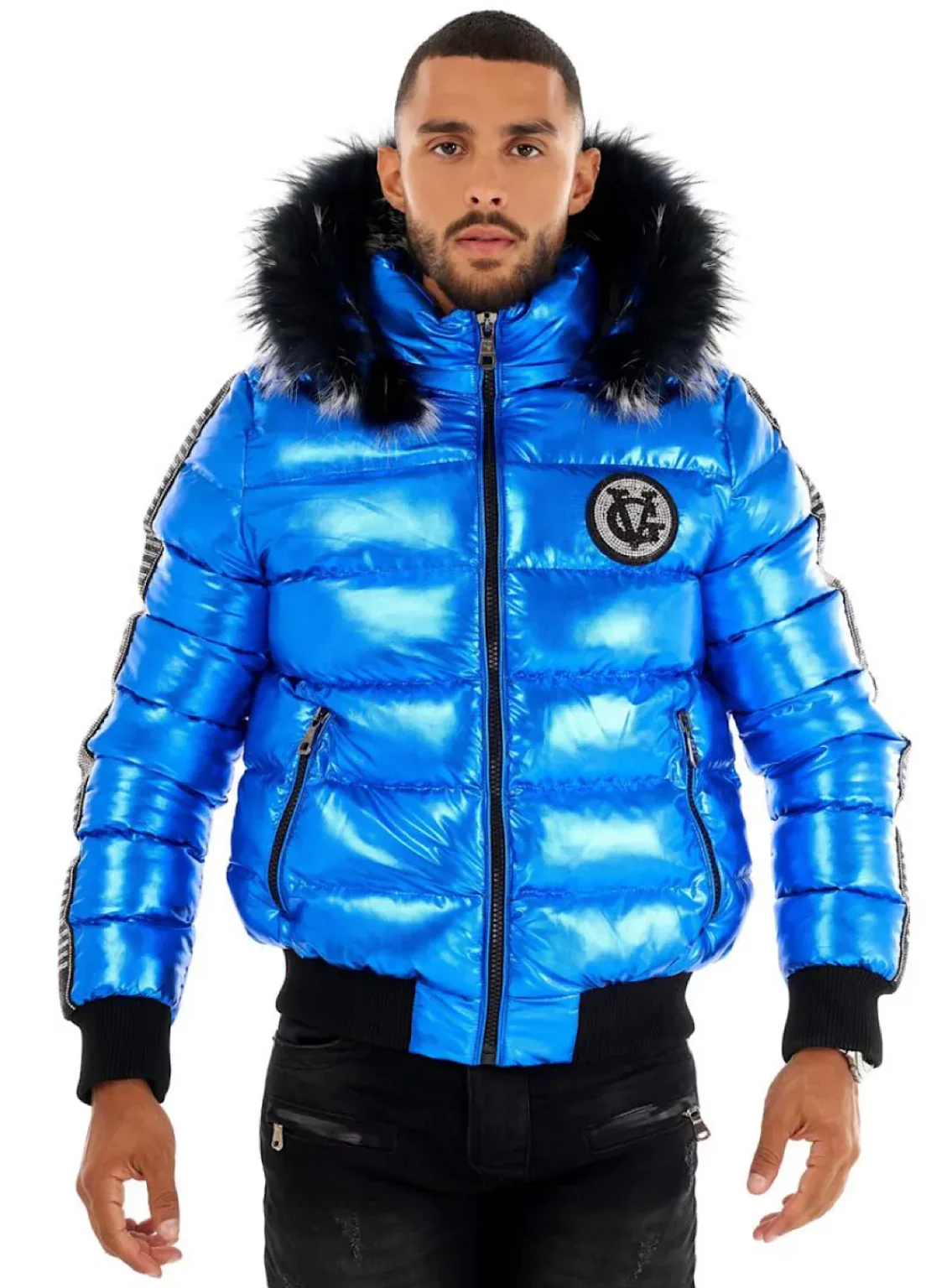 Avenue George V Paris Royal Blue Bomber Jacket