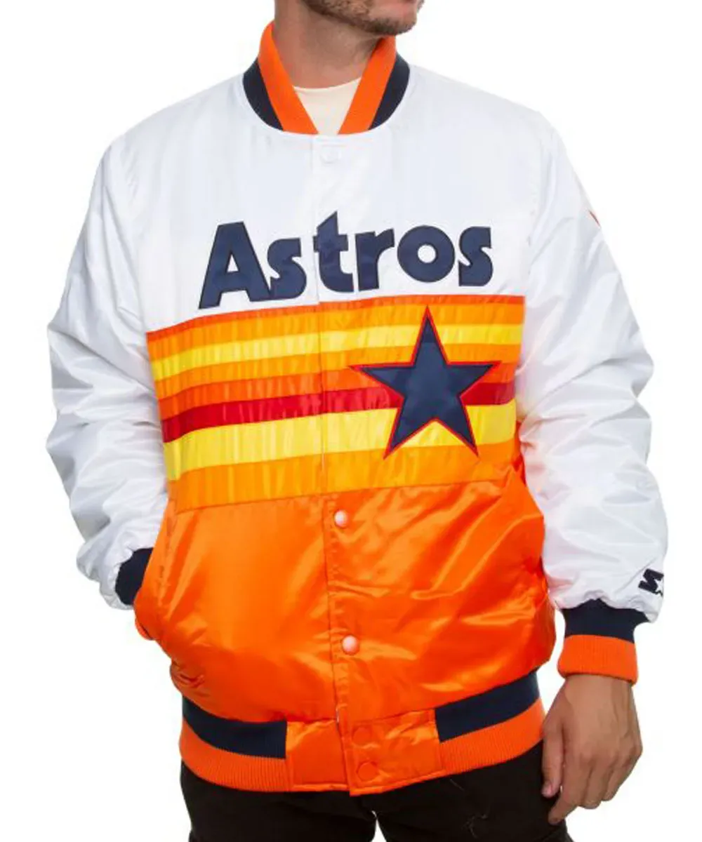 Houston Astros White and Orange Jacket (2)