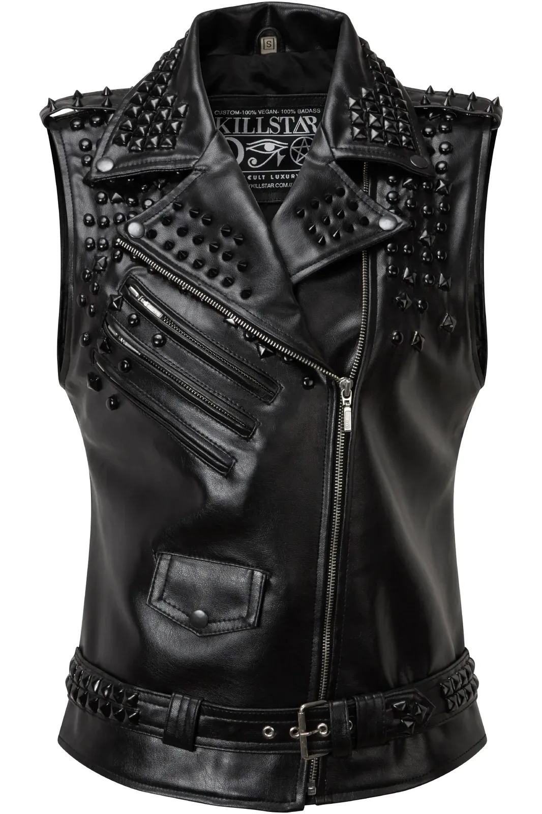 Studded Faux Leather vest Jacket