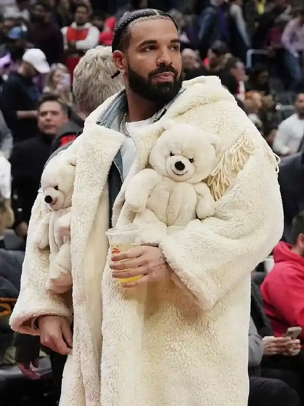 Rapper Drake Kooky Teddy Bears Fur Coat