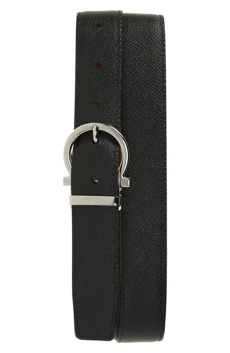 Gancio Leather Reversible Belt