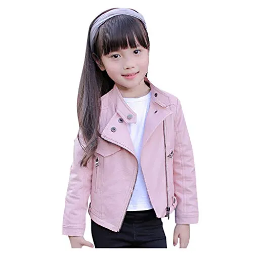Lingery Toddler Baby Biker Faux Leather Jacket