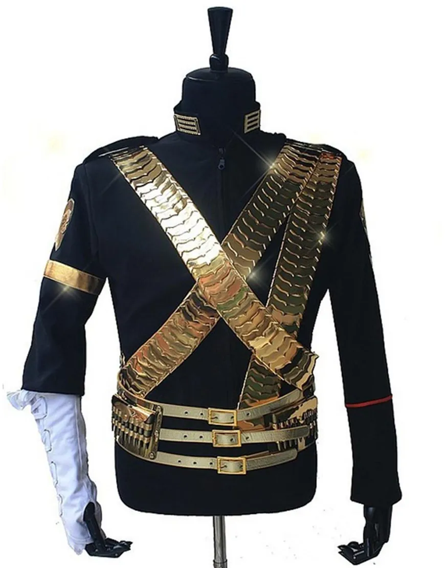 Michael Jackson Jam Golden Belt Jacket