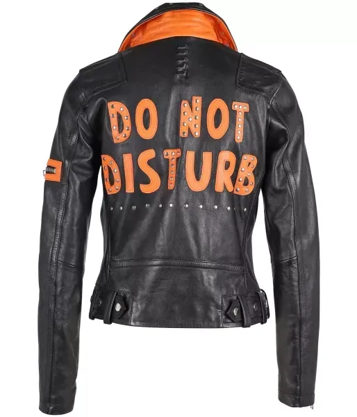 Preloved Do Not Disturb Leather Jacket