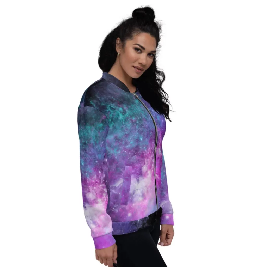 Unisex Universe Nebula Galaxy Bomber Jacket