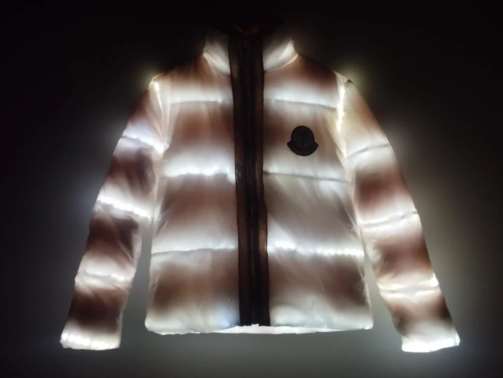 LED Light Glow Bright White Puffer Jacket